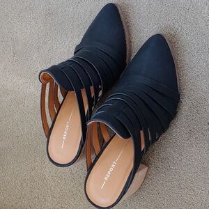 NEW IN BOX! Report Tommy Block Heel Mules Womens Size 7
